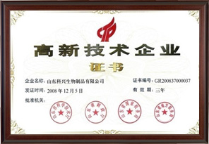國家高新技術企業（山東科興）