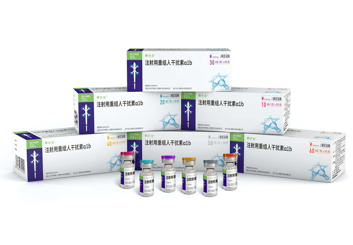 注射用重組人干擾素α1b(賽若金?)產品包裝全新升級